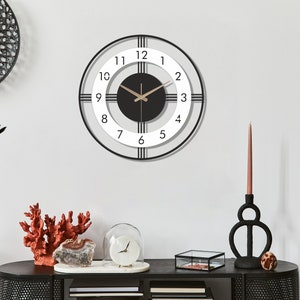 Large wall clock modern, wall clock with numbers, wall clock unique, clocks for wall, minimalist wall clock, Wooden wall clock, Wanduhr image 2