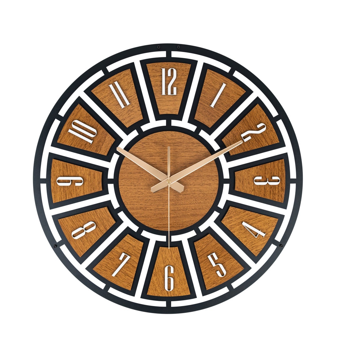 Large Wall Clock With Numbers, Wall Clock Wood, Wall Clock Unique
