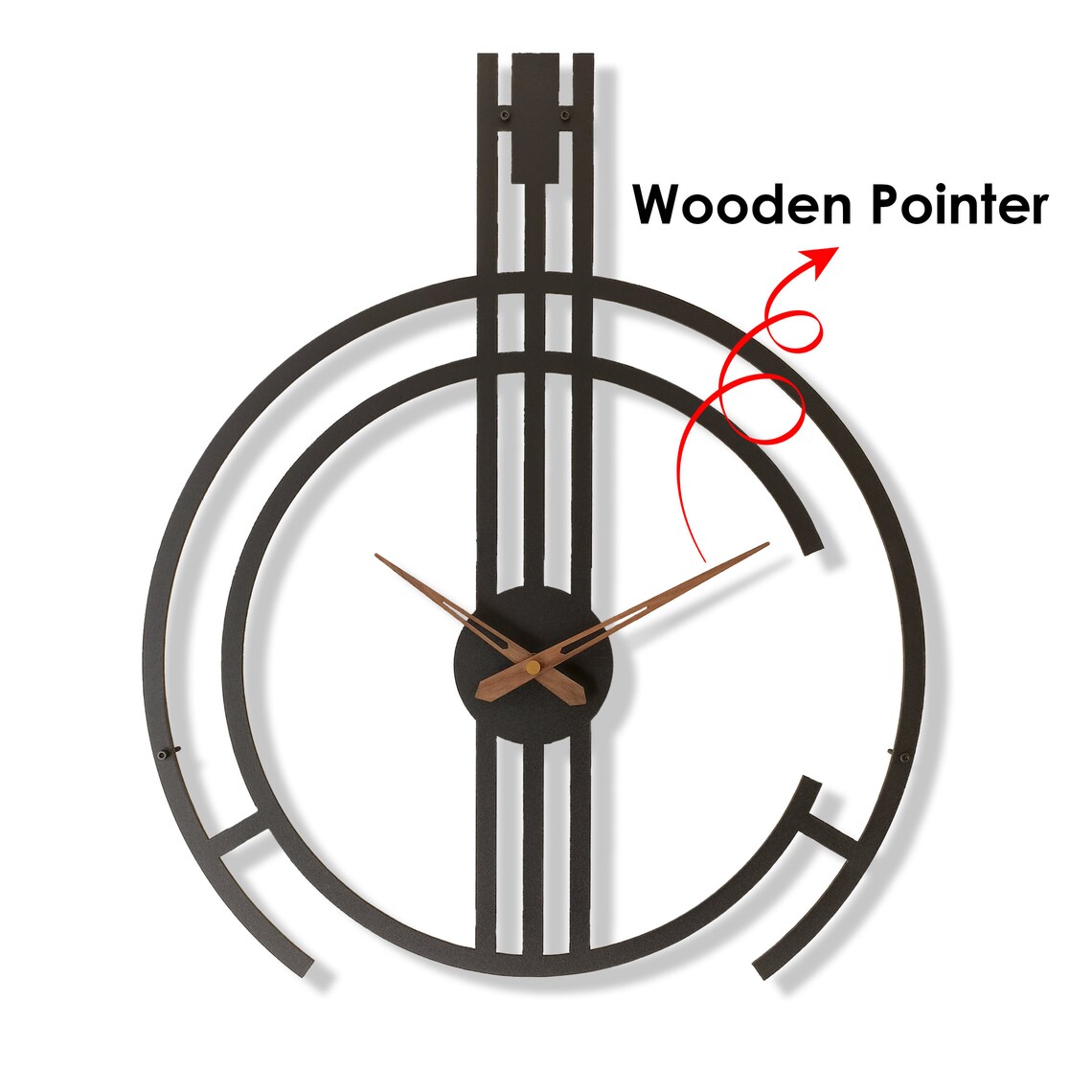 Large Mid Century Modern Wall Clock Clock for Wall Wooden Etsy