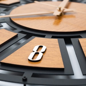 Large Wall Clock With Numbers, Wall Clock Wood, Wall Clock Unique ...