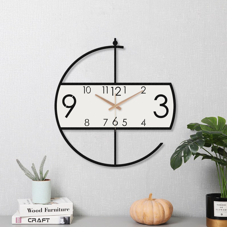 Large wall clock modern, clocks for wall, wall clock unique, Wooden wall clock, wall clock with numbers, minimalist wall clock, Wanduhr zdjęcie 6