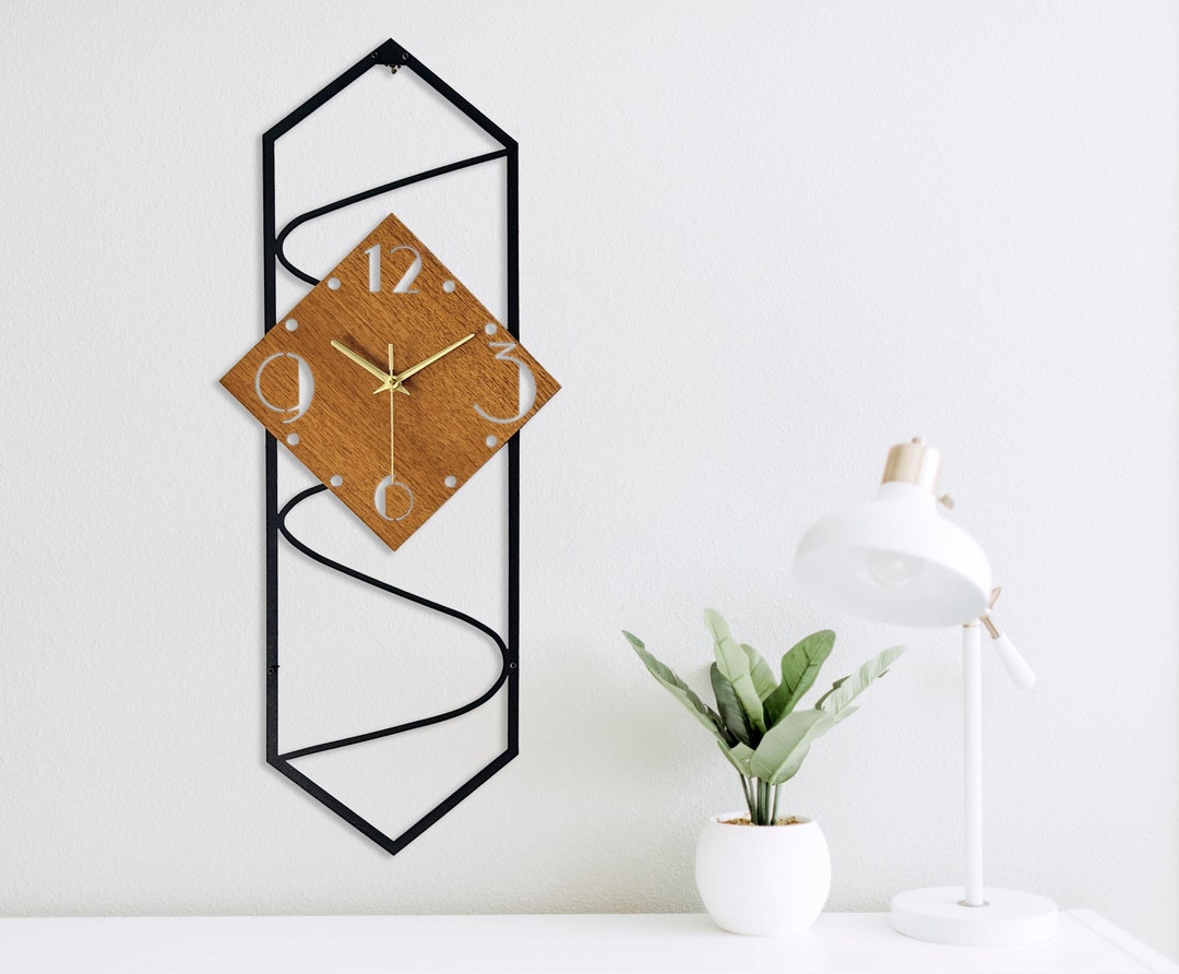 Rectangular Wall Clock, Wall Clock Modern, Clocks for Wall Unique