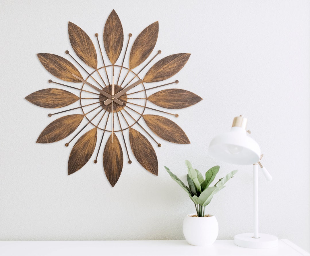 Antique Bronze Wall Clock, Wall Clock Unique, Clocks for Wall, Vintage