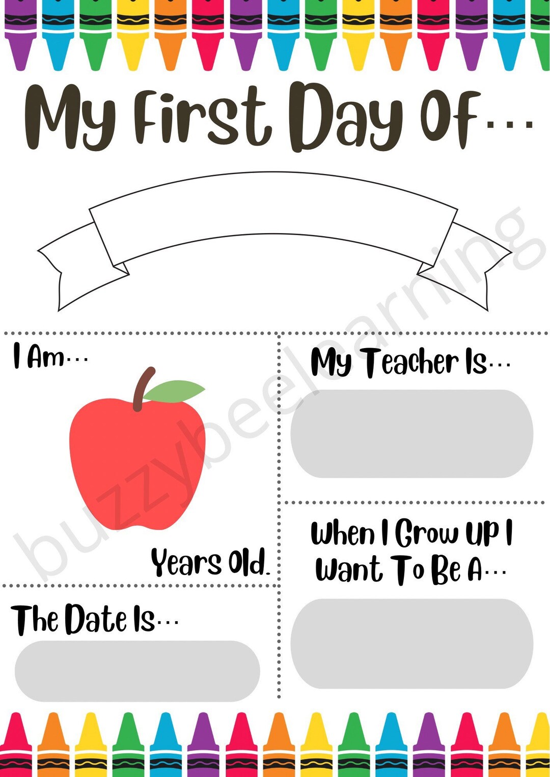 My First Day Digital Download - Etsy