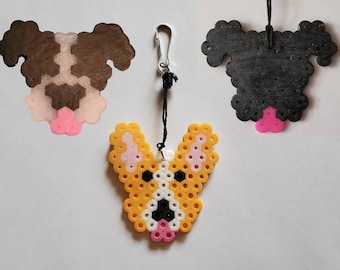 Custom Perler Bead Zipper Bag Charm – Dog, Cat, or ANY PET for Backpack Keychain