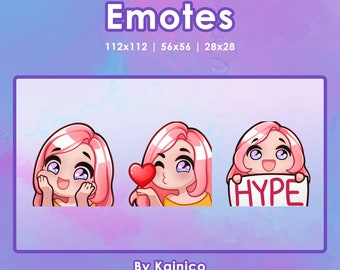 Pink Haired Girl Emotes Bundle