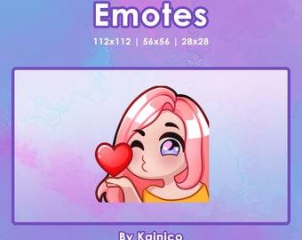 Pink Haired Girl Kiss Emote