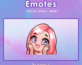 Pink Haired Girl OwO Emote