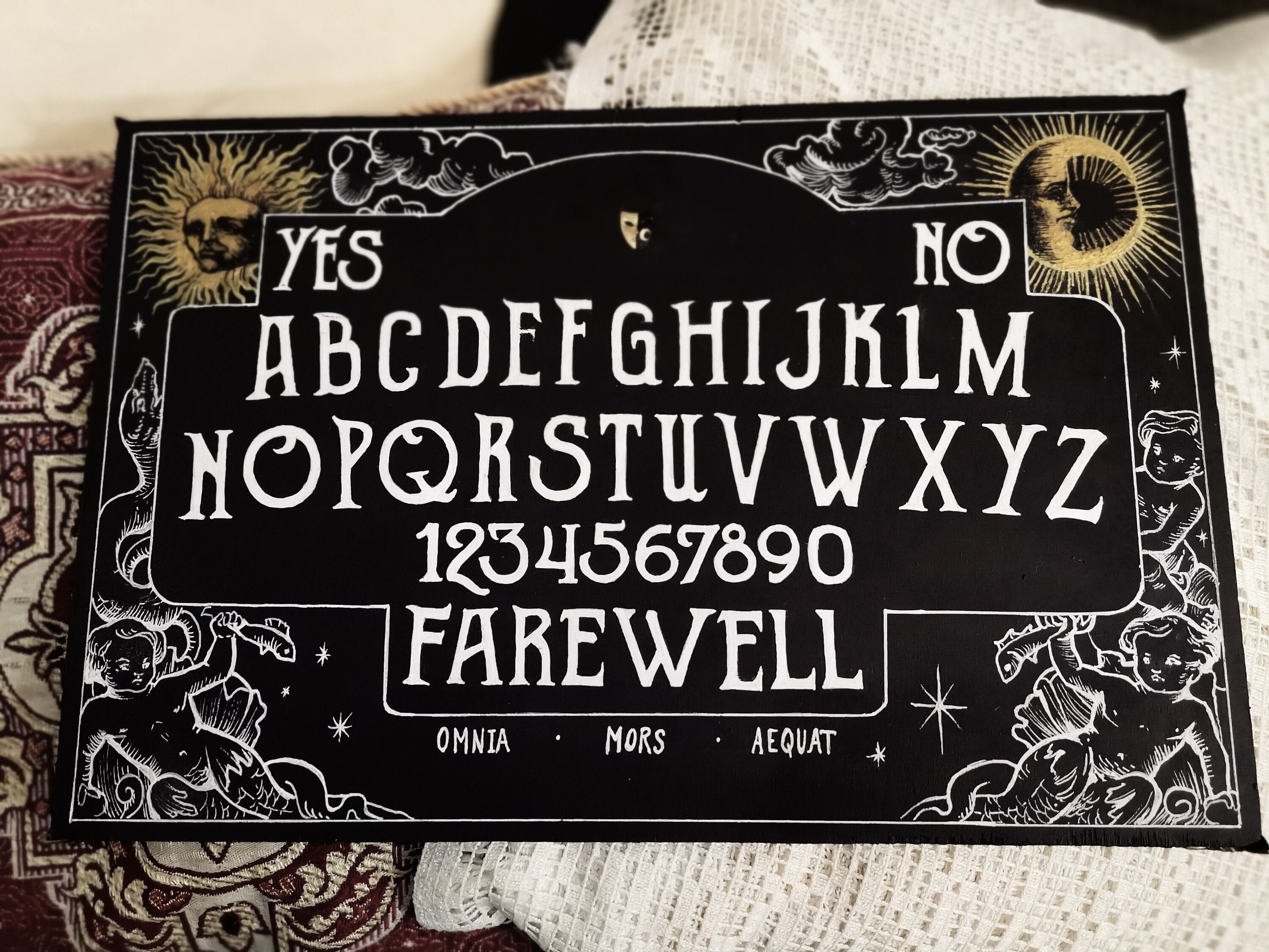 Mini-Ouija-Brett Aus Holz Mit Planchette – Mystisches Deko-Set Für Zuhause