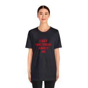 Ik wed dat je aan mij denkt - grafisch shirt retro muziekliefhebber Dark Grey