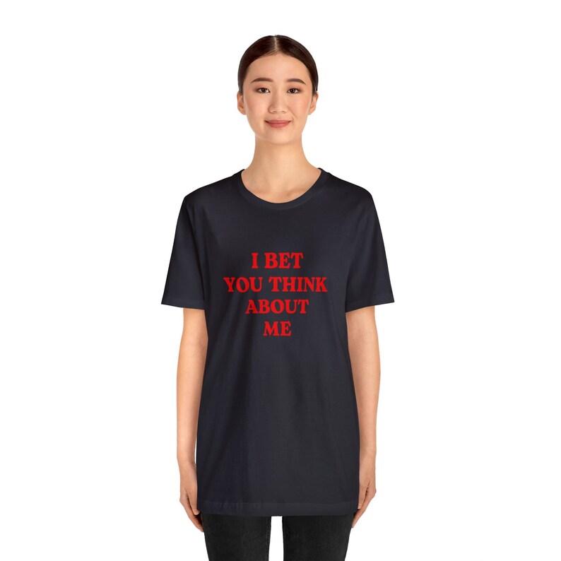 Ik wed dat je aan mij denkt - grafisch shirt retro muziekliefhebber Dark Grey