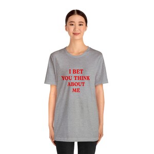 Ik wed dat je aan mij denkt - grafisch shirt retro muziekliefhebber Athletic Heather