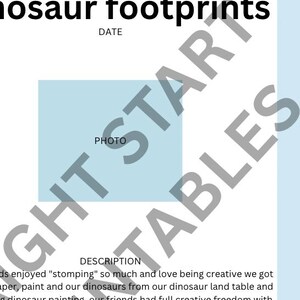 Editable Art Blurb Templates for Preschool Teachers | Canva Template for Display & Portfolios
