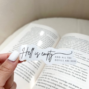 Hell is empty... | Shatter Me Inspired Sticker