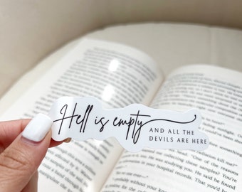 Hell is empty... | Shatter Me Inspired Sticker