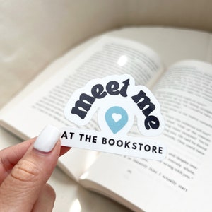 Meet me at the bookstore sticker