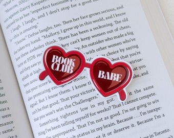 book club babe heart sunglasses sticker