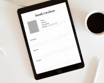 Book Review Printable, Reading Journal Tracker (PDF Download)
