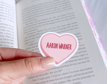 Book Boyfriend Heart Sticker | Aaron Warner