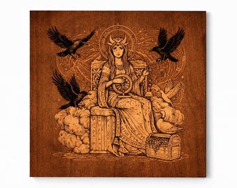 Frigg SVG | Norse Queen Goddess SVG | Marriage Family Goddess Design | Viking Mythology Cut File | Cricut PNG pdf