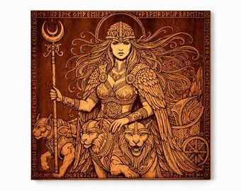 Freyja SVG / Diosa nórdica del amor SVG / 2 versiones / Diseño de diosa vikinga / Archivo de corte mitológico / Cricut PNG pdf