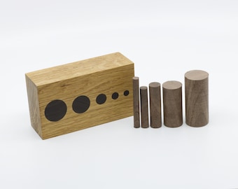 Small Wooden Round Bar / Wooden Dowel For DIY / Walnut