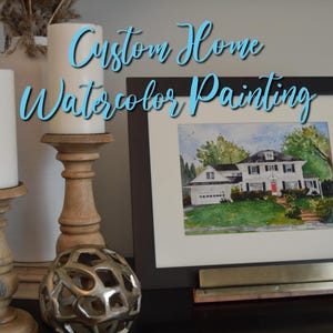 Custom House Portrait | Hand Painted l Watercolor Portrait | Housewarming Gift | First Home Gift | Realtor Gift l Realtor Closing Gift