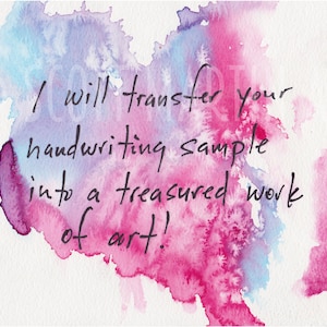 Custom Handwriting Watercolor Painting: Personalized Keepsake Gift