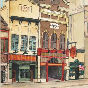 Market Square Pittsburgh PA Watercolor Painting Print