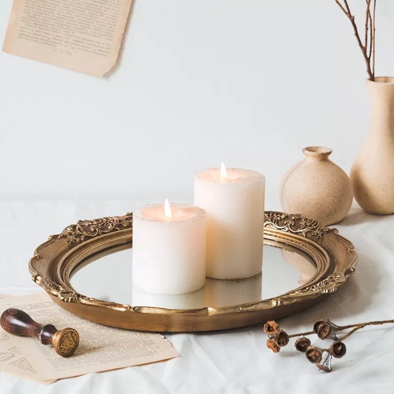 Antique Style Arched Round Table Mirror Wall Decoration Etsy