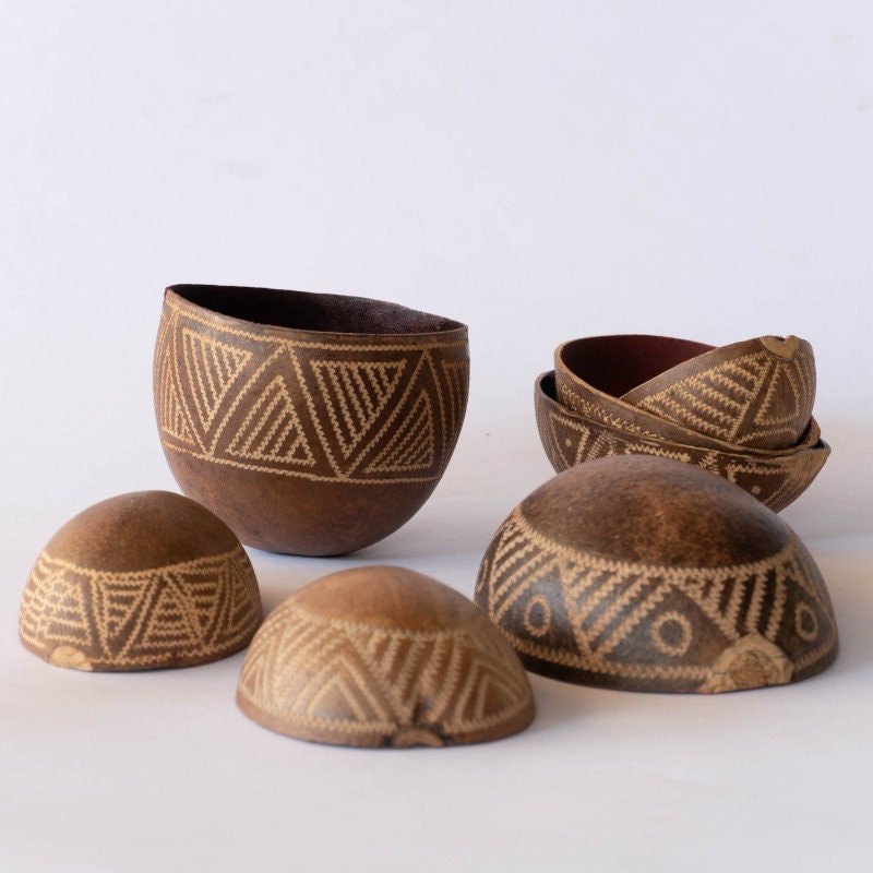 Set 6 Bols Decoré en Calebasse | Cabaça