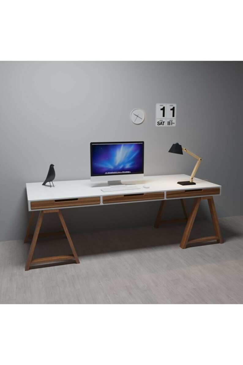 Wooden Adjustable Desk Lamp - Desktop Lamp - Etsy