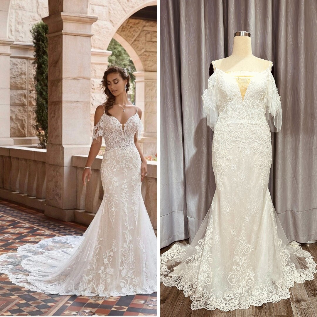 Coral - Wedding Dress Off-Shoulder Mermaid Gown