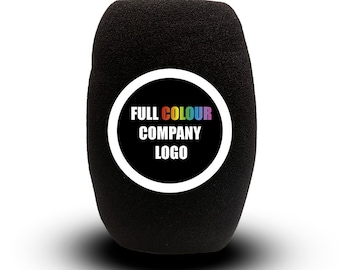 Custom Branded Logo 4 Sided Square Microphone Foam Windshield Cover Protector