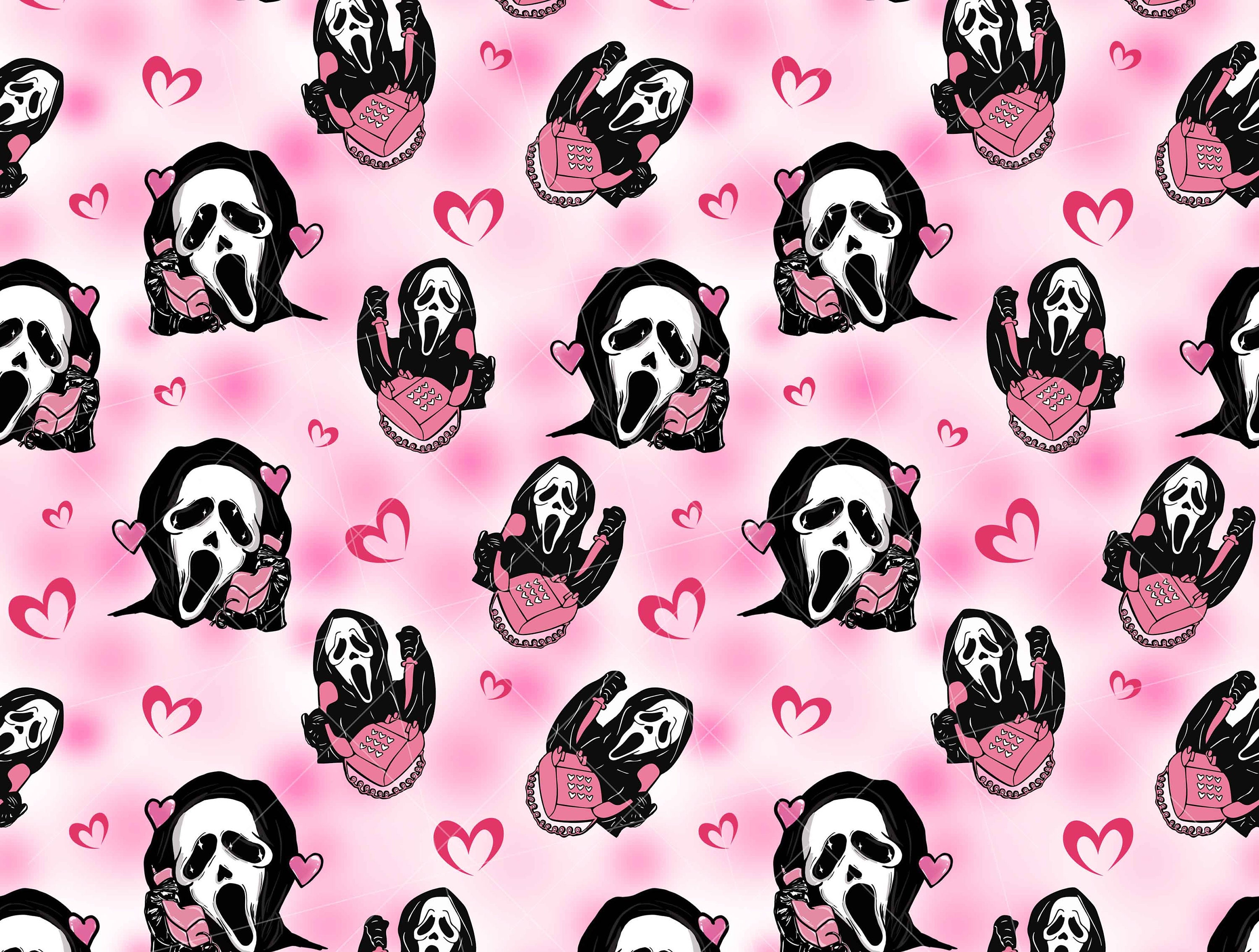 Horror Scream Character Seamless Pattern File, Instant Download - Etsy