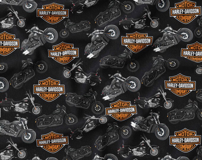 Harley davidson fabric by the yard Etsy