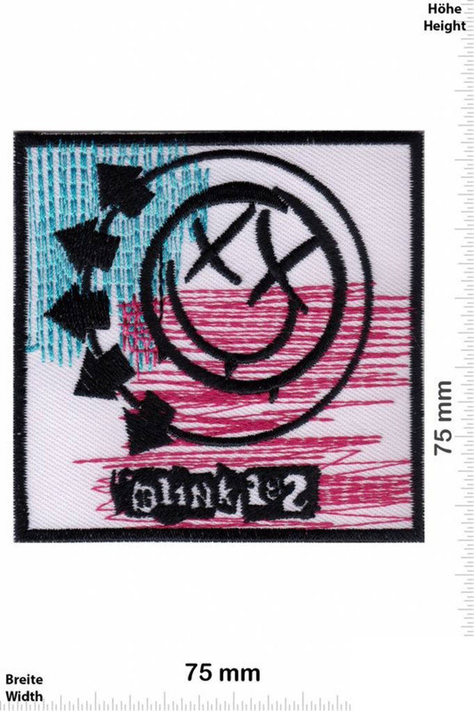 Blink 182 Smiley Color Round Patch Badge Embroidered Iron On Etsy
