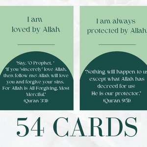 54 Islamic Affirmations DIGITAL - Green Aesthetic