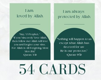 54 Islamische Affirmationen DIGITAL - Grüne Ästhetik