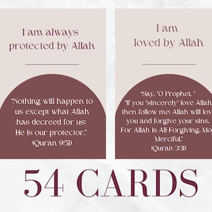 54 Islamische Affirmationen DIGITAL - Neutral Color Style