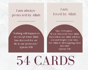 54 Islamische Affirmationen DIGITAL - Neutral Color Style