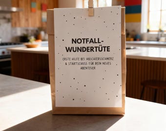 Notfall-Wundertüte zum Abschied – Geschenk für Kollegen | Jobwechsel Geschenk | Abschiedsgeschenk Arbeit | Survival Kit