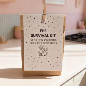 Ehe Survival Kit – Lustiges Hochzeitsgeschenk | Wundertüte für Ehe & Alltag | Geschenk zur Hochzeit