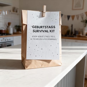 Geburtstags Survival Kit – Lustige Wundertüte zum Geburtstag – Geschenk für Freunde, Kollegin, Frau, Mann – kleine Aufmerksamkeit