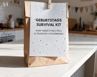 Birthday Survival Kit – Fun Surprise Bag for Birthdays – Gift for Friends, Colleagues, Wife, Husband – Small Token of Appreciation