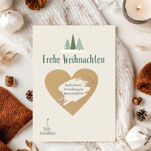 Rubbellos Weihnachten, Adventskalender, Gutschein, Weihnachtsgeschenk, Weihnachtskarte, Los, DIY Rubbellos, Weihnachtskarte