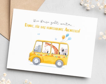 Farewell card for educators, kindergarten, nursery, farewell gift, thank you card