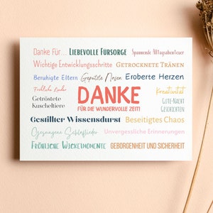 Karte zum Abschied für Erzieher, Kindergarten, Krippe, Abschiedsgeschenk, Danke Karte, A6 Klappkarte