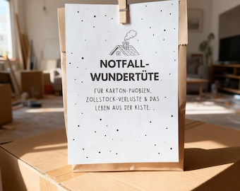 Emergency surprise bag for moving in – gift for moving, buying a house & new home