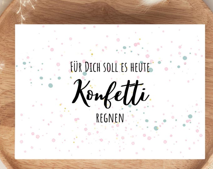 Lass Konfetti Für Dich Regnen Sei Glücklich Nicht Perfekt www.etsy.com